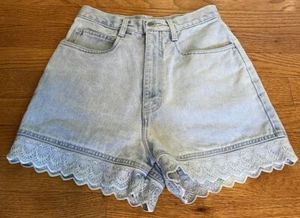 Pantalones Cortos Rio Stephen Mardon Juniors 9 Mamá Jeans Cintura Alta Encaje Borde De Colección - Imagen 1 de 8