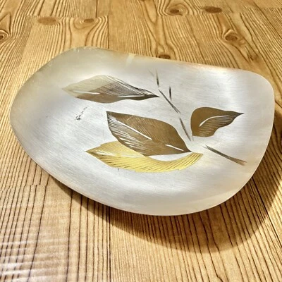 WMF IKORA посеребренная чаша модернистский серебряный золотой лист металлический слиток блюдо MCM ГЕРМАНИЯ - Изображение 1 из 4