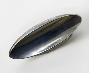 HANS HANSEN Denmark Vintage Modernist 925S Oval Thumb Groove No.111 Brooch 17.7g - Picture 1 of 10