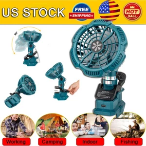 Portable Fan For Makita 18V Battery BL1830 Clip on Cordless Jobsite Working Fan - Picture 1 of 16