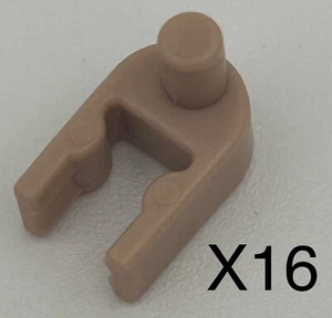 Lot Of 16 K'NEX Interlocking clip Tan Part # 90900 - KNEX, Bull Knex Pieces - Picture 1 of 2