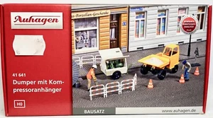 Auhagen 41641 Dumper mit Kompressoranhäger H0 Bausatz NEUWARE - Bild 1 von 2