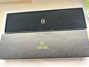 Schöner Zustand Vintage Concord schwarz leere Uhrenbox, mit Garantie Papier - Bild 1 von 4