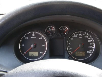 适用于 Seat Ibiza III 2002 - 2008 抛光铝制仪表板装饰簇环 x4 — 第 1/4 张图片