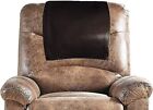 Recliner Headrest Cover Chair Protector Sofa Furniture Leather Slipcover Brown 3