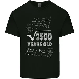 50th Birthday 50 Year Old Geek Funny Maths Mens Cotton T-Shirt Tee Top - Picture 1 of 90