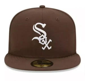 New Era MLB Chicago White Sox Brown White Authentic 59FIFTY Fitted Cap NewEra - Picture 1 of 4