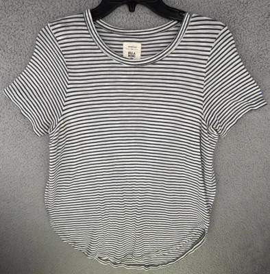 Camiseta Billabong Mujer Mediana Negra Blanca Tejida a Rayas Foto 1 de 4