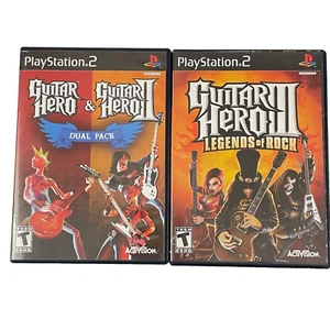 Guitar Hero 1 2 3 Guitar Hero 1 & II Doppelpack & Guitar Hero 3 Playstation 2 PS2 - Bild 1 von 6