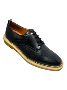 Bally Nek 6222929 Men's Black Perforated Deer Grained Leather MSRP $780 - Picture 1 of 8