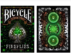 Bicycle Fireflies Playing Cards Lightning Bug Pitch-Black Background Neon Green - Picture 1 of 5