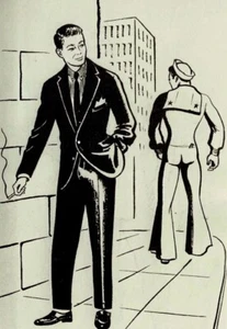 Crucero en Japón dibujo colección hombre gay 4x6 - Imagen 1 de 1