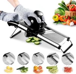 Mandoline Food Slicer, Adjustable Mandoline Slicer Kitchen Gadget, Stainless Ste - Picture 1 of 7