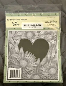 LISA HORTON -CRAFTS- HEARTFELT DAISIES 3D Embossing Folder by Lisa FREE SHIPN ๐ฆ - Picture 1 of 6