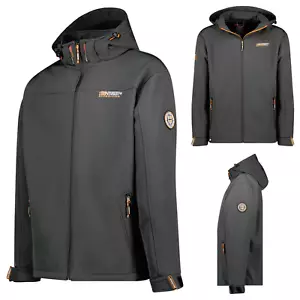 Geographical Norway Men's Softshell between-Seasons Outdoor Hood S-3XL - Picture 1 of 5