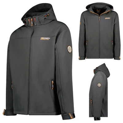 Geographical Norway Herren Softshell Jacke Übergangsjacke Outdoor Kapuze S-3XL