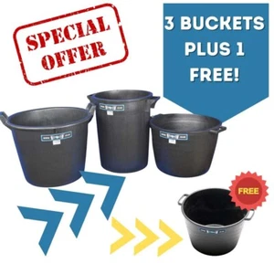 Mixed Bundle Super Heavy Duty Builders Buckets - Buy 3 Get 1 Free - Picture 1 of 5