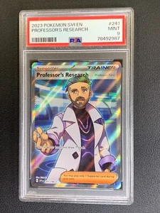 PSA 9 MINT Professor's Research #241 Full Art Pokemon 2023 - Picture 1 of 2