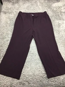 Catherines Straight Leg Dress Pants Woman Size 22WP Petite Purple Elastic Back - Picture 1 of 13
