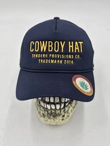 Cappello da cowboy Sendero Provisions SnapBack blu navy oro ricamo camionista nuovo con etichette - Foto 1 di 8