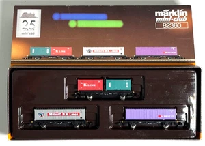 82360 Marklin Z-scale 3 SBB SWISS container Freight Car Set removable containers - Picture 1 of 1