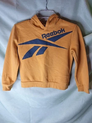 #533 Reebok Sudadera con capucha para niños Sudadera con capucha Mostaza Amarilla Talla 7 Foto 1 de 4