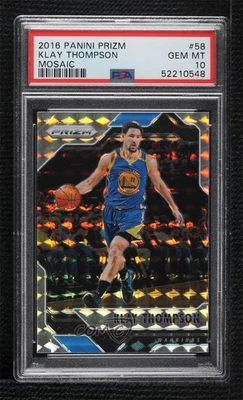 2016-17 Panini Prizm Mosaic Klay Thompson #58 PSA 10 GEM MT - Image 1 of 2