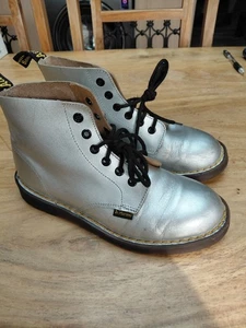 Doc Martens, Size 4, Vintage, Made In England, Air Wair, Silver, Ex Used Con - Picture 1 of 9