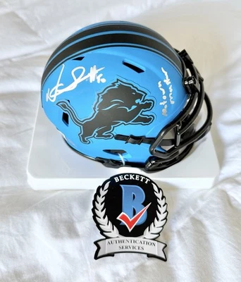 DETROIT LIONS NDAMUKONG SUH firmado INSCRITO MOTOWN RAVE MINI CASCO BECKETT Foto 1 de 4