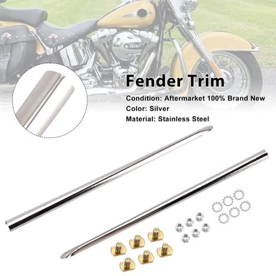 Front Fender Spears Trim Fit For Touring Road King 82-23 Softail 1986-2017 - Изображение 1 из 4