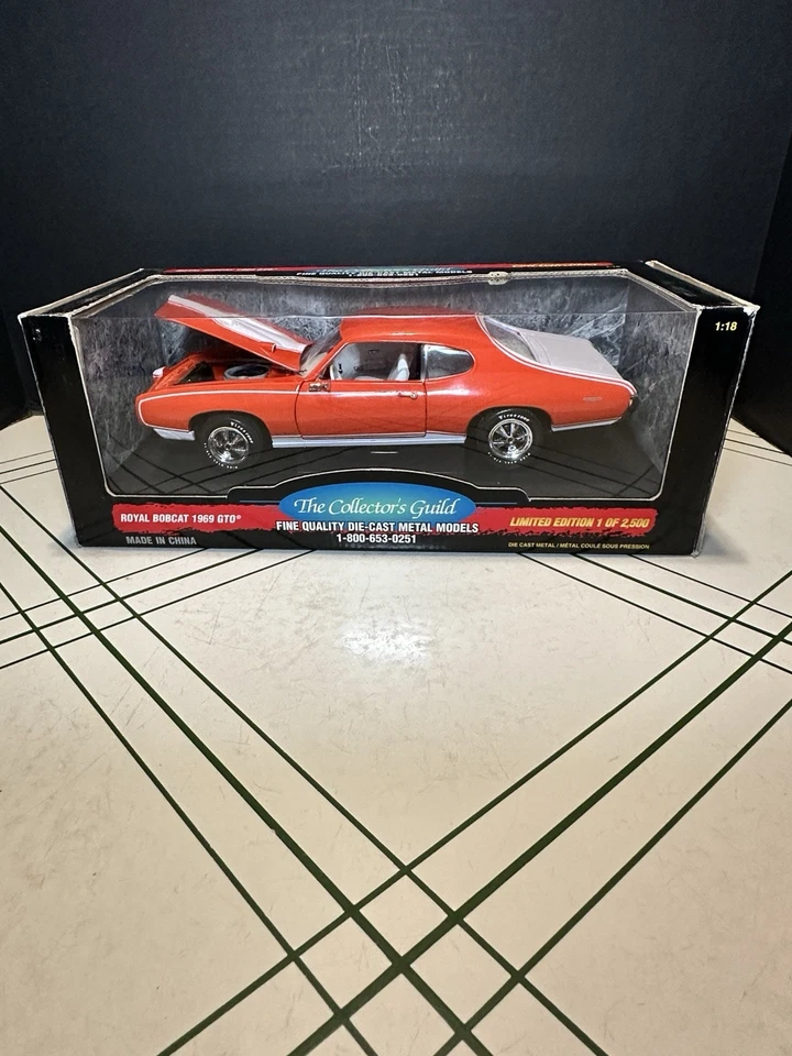 Ertl 1/18 1969 Pontiac GTO Royal Bobcat Orange 29094 American Muscle 69 1of-2500