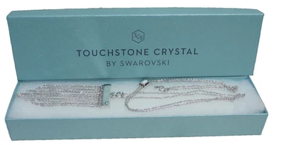 SWAROVSKI TOUCHSTONE TCS CRISTAL TRANSPARENTE RODIO ADJ. COLLAR COLGANTE COLGANTE GOTA Foto 1 de 4