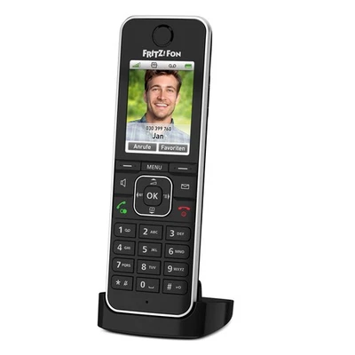 FRITZ!Fon C6 DECT-Telefon, Schwarz Schnurloses Telefon mit Farbdisplay - Bild 1 von 4