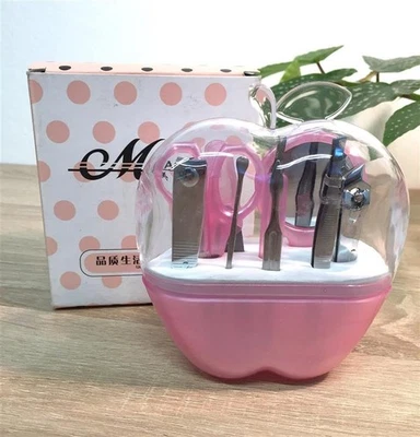 Maniküre & Pediküre Pflegeset für Fingernägel Fußnägel Kosmetik Set rosa 12 cm - Bild 1 von 4