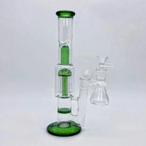 10” Glass Bong Mushroom Water Pipe Smoking Hookah Bubbler W/14mm Ash Catcher - Bild 1 von 7