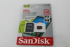 NEW SCANDISK ULTRA MICROSDXC UHS-I CARD WITH ADAPTER  128gb