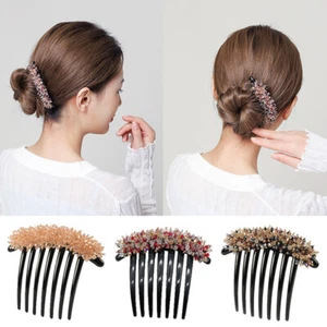 Womens Crystal Rhinestone Hairpin Large Hair Clips Claw Comb Hair Accessories ₪ - Picture 1 of 27