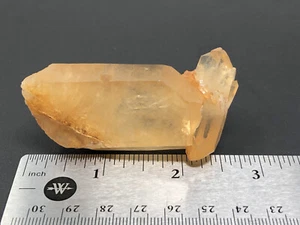 RARE Tangerine Lemurian DT BRIDGE Natural Quartz Wand Crystal Brazil 2.5oz N4 - Picture 1 of 12
