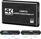Carte de capture vidéo audio 4K pour périphérique de capture vidéo USB 3.0 HDMI enregistrement Full HD