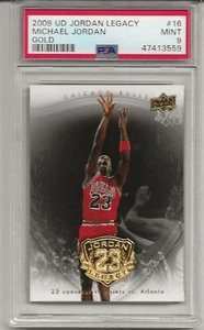 2009 UD LEGACY #16 MICHAEL JORDAN, GOLD, PSA 9 NEUWERTIG, HOF, BULLS, NUR 4 HÖHER - Bild 1 von 1