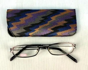 Foster Grant +1.00 Lavender Metallic Rectangle Compact Reading Glasses Case! - Picture 1 of 6
