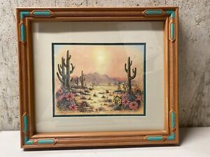 Southwestern Desert Framed Art by Kathleen English Pitts Cactus