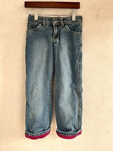 Childrens Place Girl's 5 Denim Jeans flannel lined warm kids