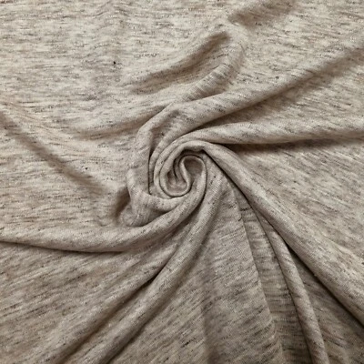 Leinen Stoff Meterware meliert, Strickstoff, Kleiderstoff, Stretch 140 cm luftig - Bild 1 von 4