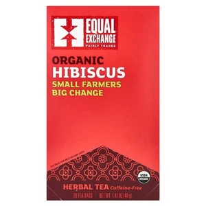 Organic Hibiscus, Herbal Tea, Caffeine-Free, 20 Tea Bags, 1.41 oz (40 g) - Picture 1 of 3