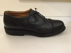 Men’s Cap Black Leather Formalwear Classic Toe Cap Shoe U.K. 9.5. T6124 - Picture 1 of 8