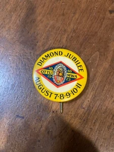 Ottumwa Iowa Diamond Jubilee 1923 Pinback button - Picture 1 of 2