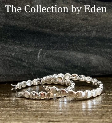 Pendientes Style & Co - Aro martillado de plata Foto 1 de 4