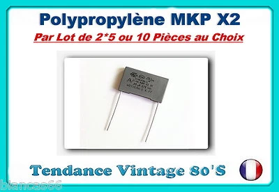 ARCOTRONICS *** LOT AU CHOIX DE 1*2 OU 5 CONDENSATEURS MKP X2 ARCOTRONIC ***