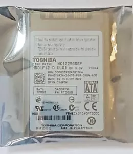 120 GB Microsata Toshiba MK1229GSGF 5400RPM 8 MB HDD 1.8 " Internal Hard Disk - Picture 1 of 1